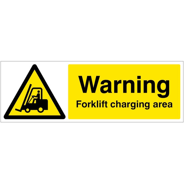 Waning Forklift charging area