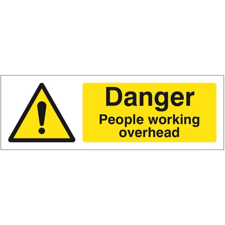 Danger people working overhead