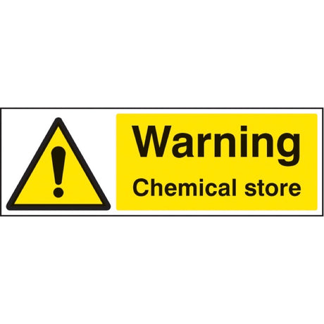 Warning chemical store