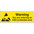 Warning you are entering an ESD protected area