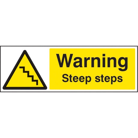 Warning steep steps