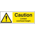 Caution limited overhead height