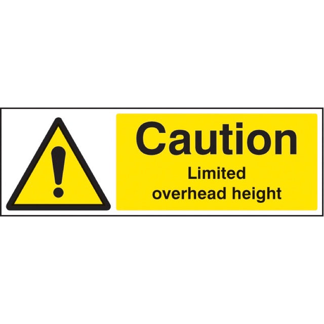 Caution limited overhead height