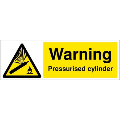 Warning Pressurised cylinder