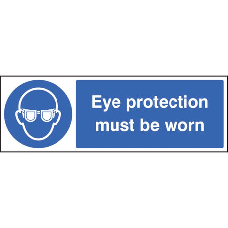 Eye protection must be worn