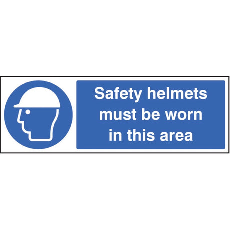 Safety helmets must be worn in this area