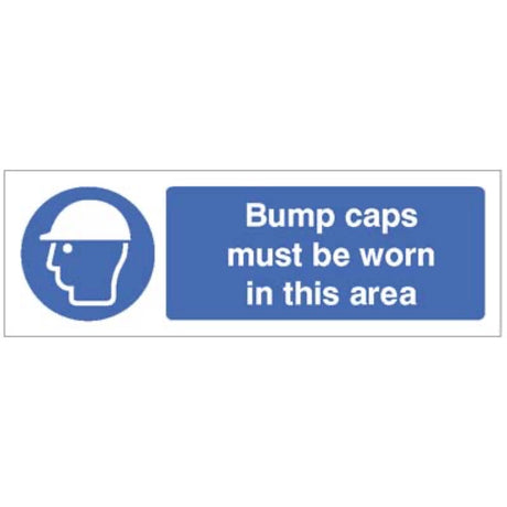 Bump caps must be worn in this area