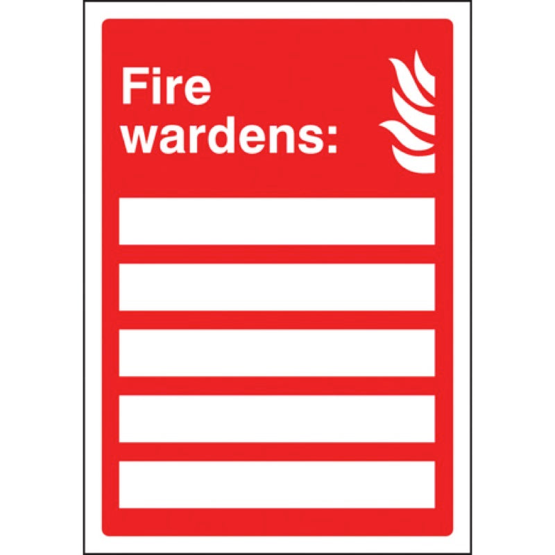 Your fire wardens are (space for 5) adapt-a-sign 215x310mm