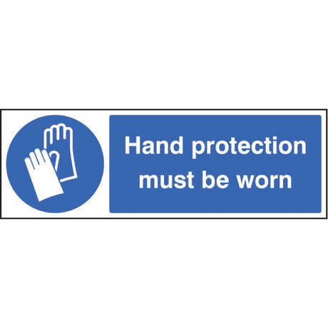 Hand protection must be worn