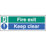 Fire exit keep clear