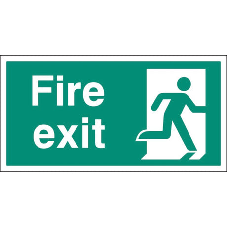 Fire exit right BS single sided 800x400mm 5mm rigid