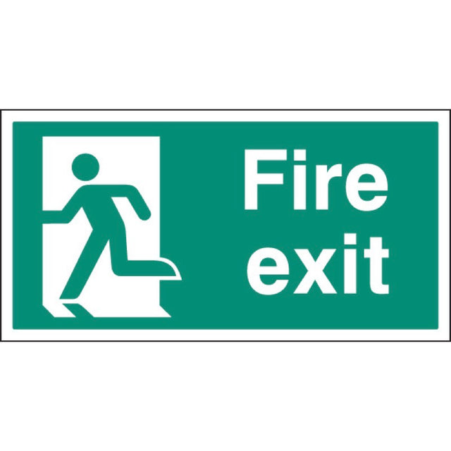 Fire exit left BS single sided 800x400mm 5mm rigid