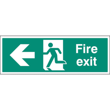 Fire exit left single sided 1200x400mm 5mm rigid