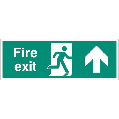 Fire exit up single sided 1200x400mm 5mm rigid