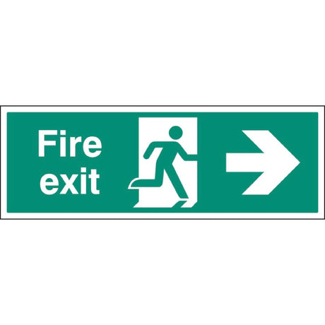 Fire exit right single sided 1200x400mm 5mm rigid