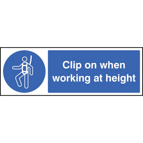 Clip on when working at height