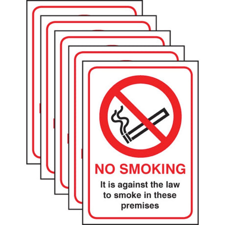 No smoking English Law (pack of 5) SAV A5