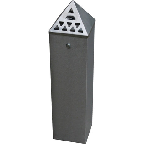 Floor standing cigarette bin 800mm highx200x200mm base