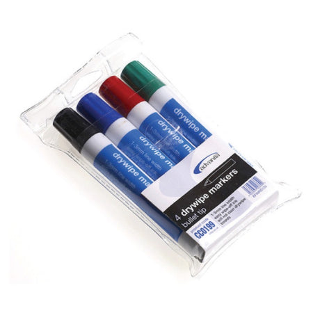 Dry wipe markers (Pack of 4 colours)