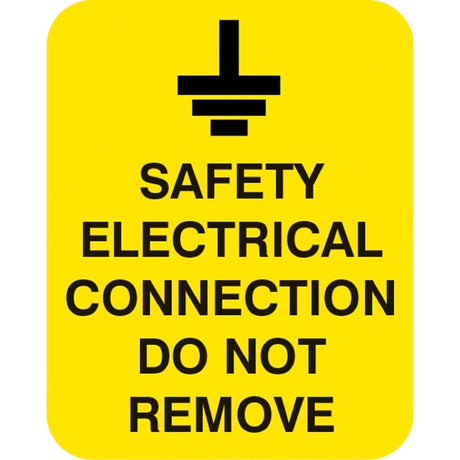 Safety electrical connection do not remove Sheet of 25 labels 40x50mm