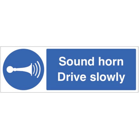 Sound horn drive slowly