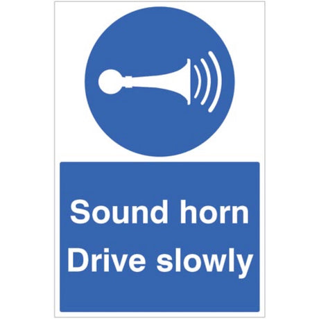 Sound horn drive slowly