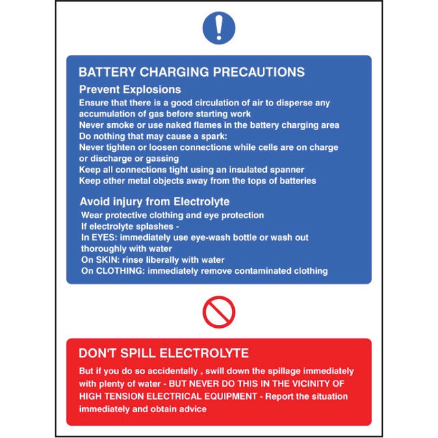 Battery charging precautions