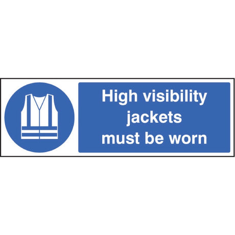 High visibility jackets must be worn