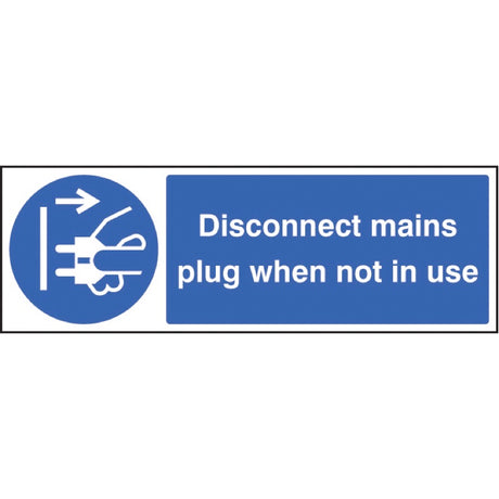 Disconnect mains plug when not in use