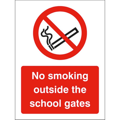 No smoking outside the school gates