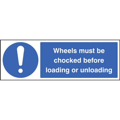 Wheels must be chocked before loading or unloading