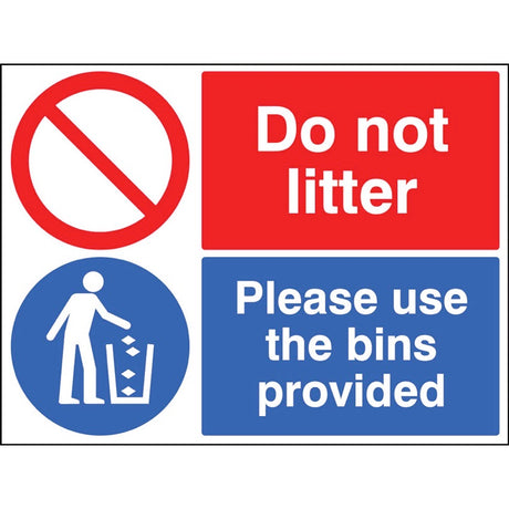 Do not litter Please use the bins provided