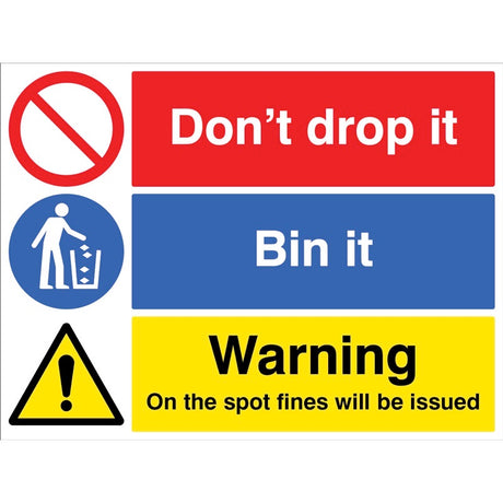 Don't drop it - bin it! On the spot fines will be issued