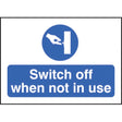 Switch off when not in use 35x25mm SAV