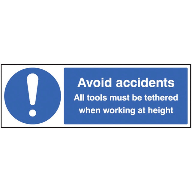 Avoid accidents All tools must be tethered when working at height