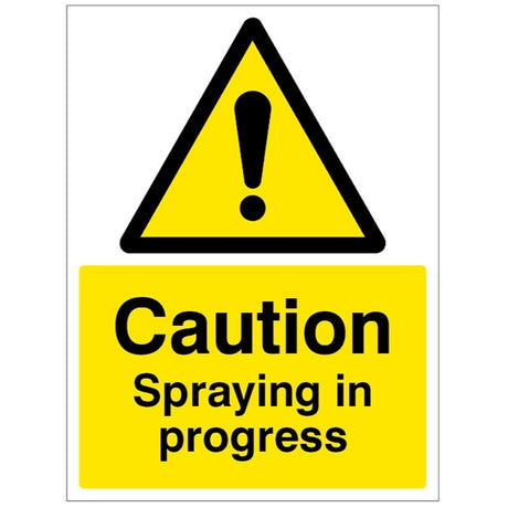 Caution Spraying in progress