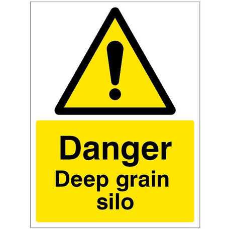 Danger Deep grain silo