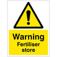 Warning Fertiliser store