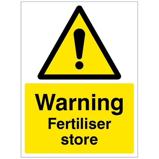 Warning Fertiliser store