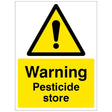 Warning Pesticide store