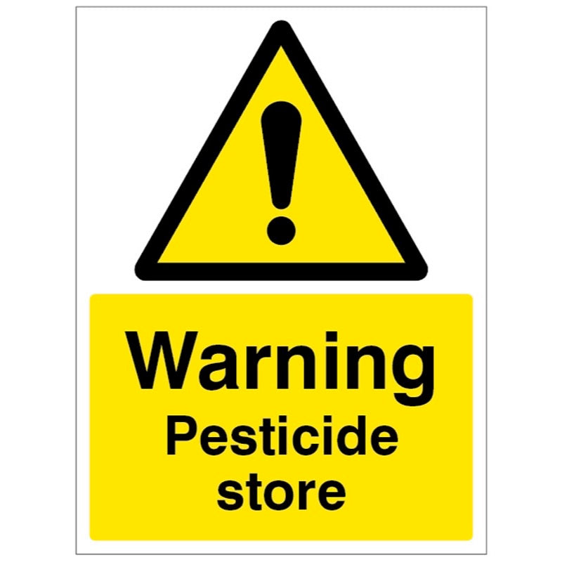 Warning Pesticide store