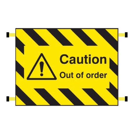 Door Screen Sign- Caution out of order 600x450mm