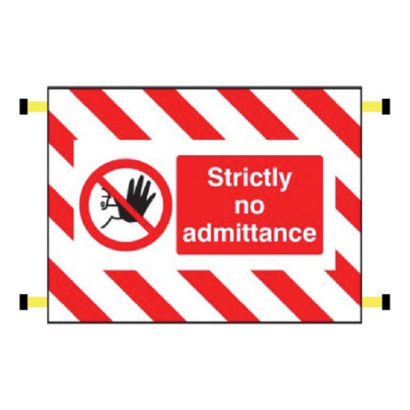 Door Screen Sign- Strictly no admittance 600x450mm