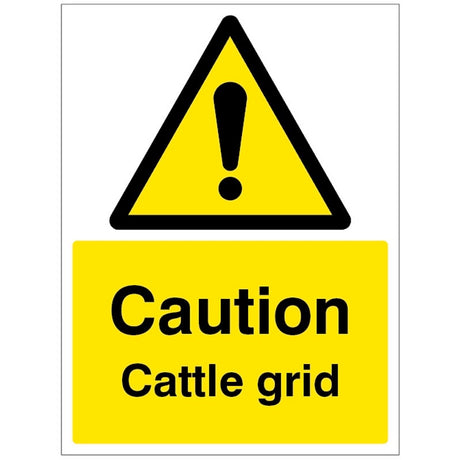 Caution Cattle grid