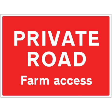 Private road Farm access