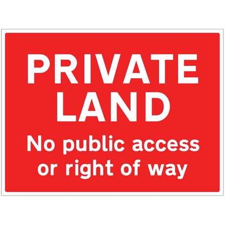 Private land No public access or right of way