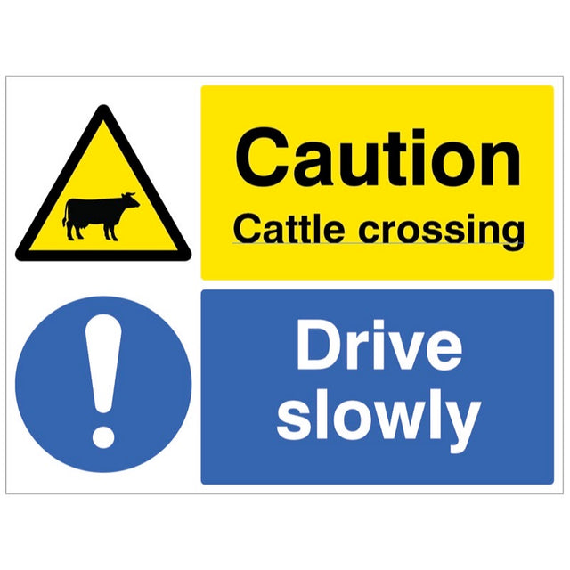 Cattle crossing Drive slowly