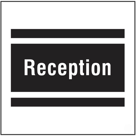 Reception, site saver sign 400x400mm