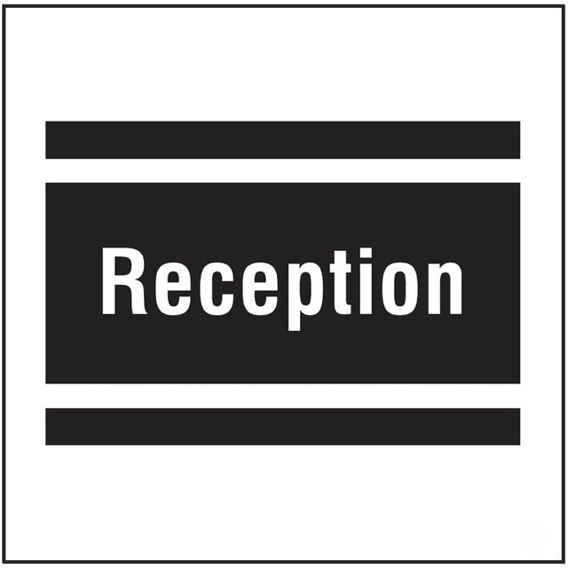 Reception, site saver sign 400x400mm