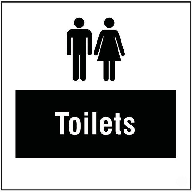 Toilets, site saver sign 400x400mm